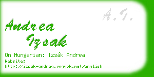 andrea izsak business card